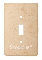 Stonique® Single Toggle Switch Plate Cover in Mocha